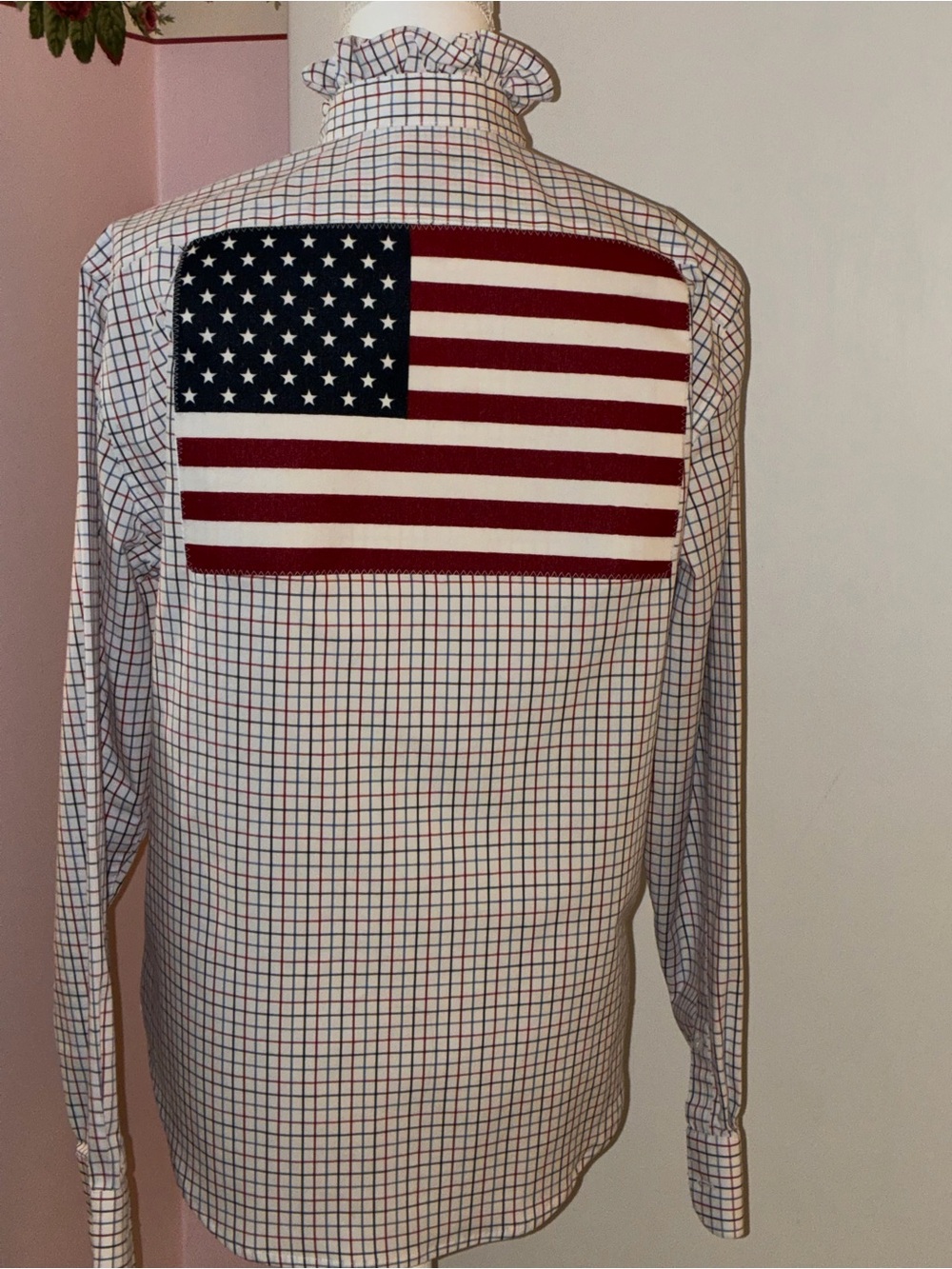 Upcycled Ruffled Collar Shirt